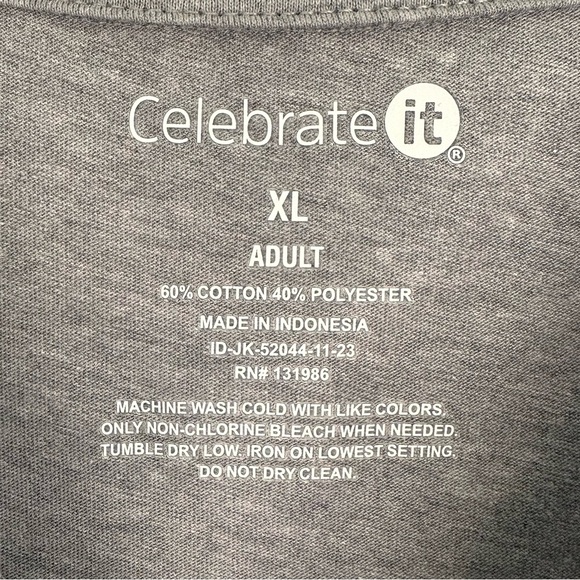 Celebrate It Men’s Gray Graphic T-Shirt  XL America 4th of July Independence - Picture 3 of 4